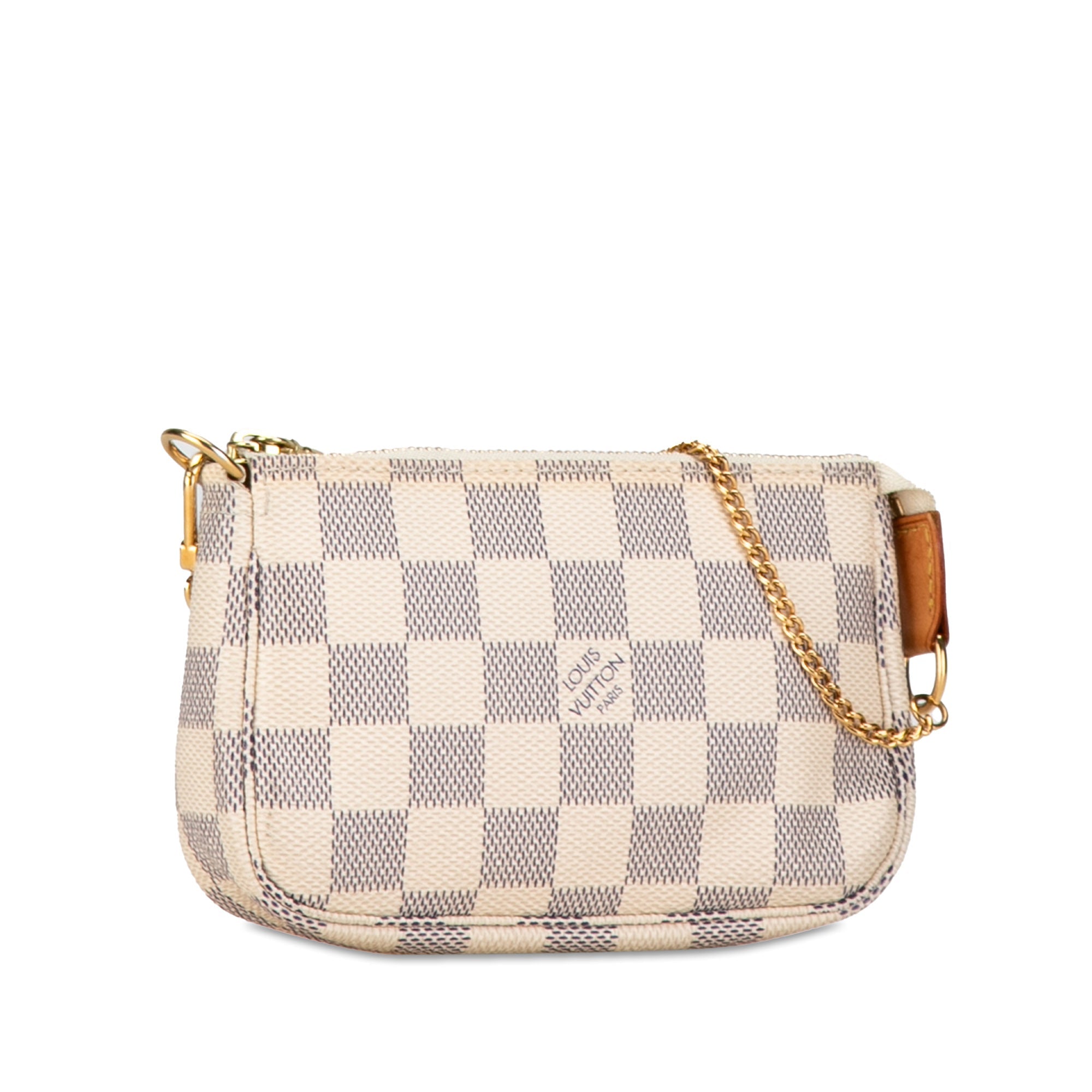 White Louis Vuitton Damier Azur Mini Pochette Accessoires Handbag