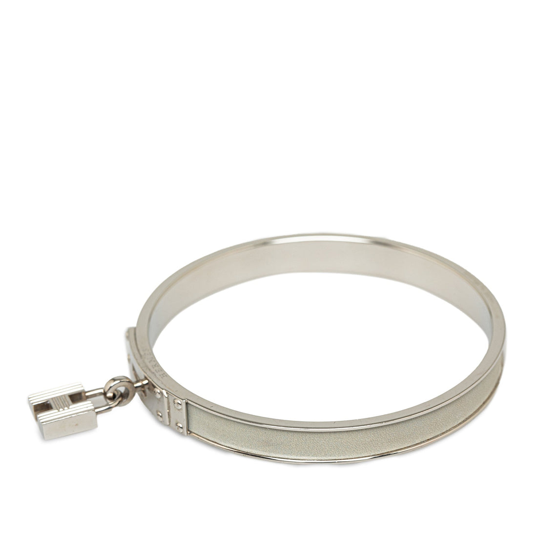 Gray Louis Vuitton Kelly H Lock Bangle Costume Bracelet