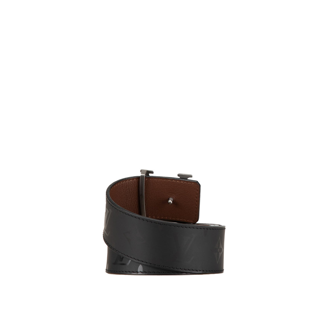 Black Louis Vuitton Monogram Illusion LV Pyramide Reversible Belt