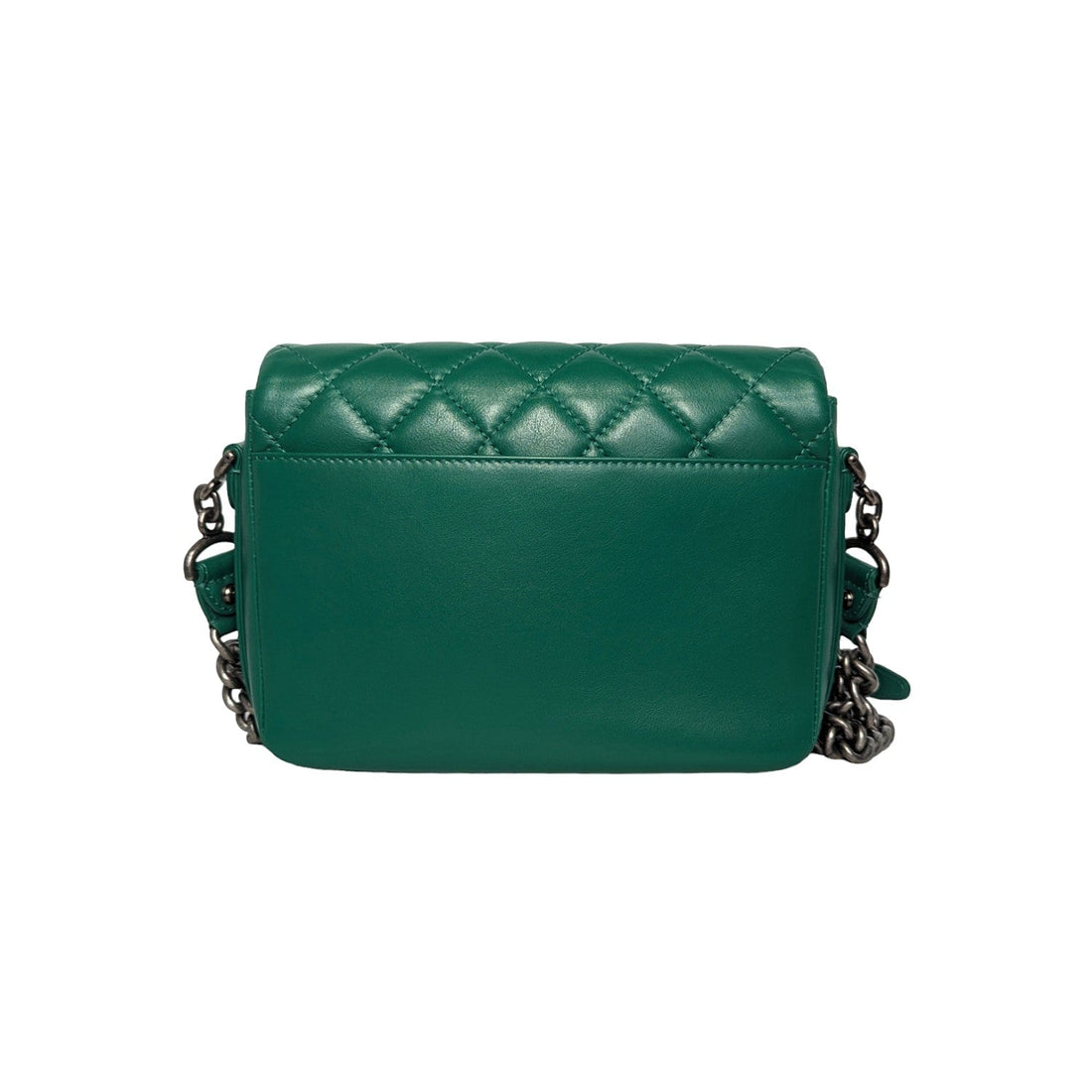 Chanel Calfskin Medium Rock My Shoulder Flap Green