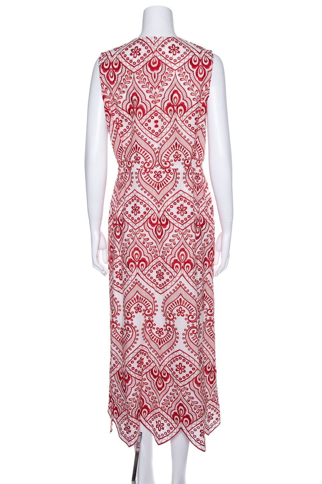 Evi Grintela Red  Embroidered Dress SZ L