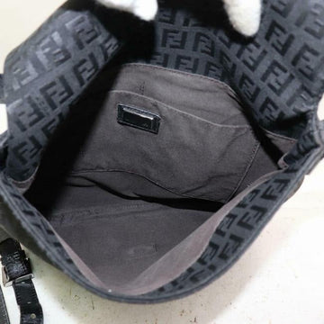 Fendi Shoulder Bag Crossbody Mamma Forever Black Zucchino Print Canvas And Leather Satchel