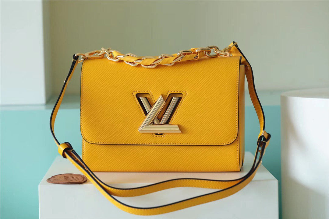 LV Twist MM Epi Sunflower Yellow For Womtlm, Womtlm’s Bags, Shoulder And Crossbody Bags 9.1in/23cm LV M59888