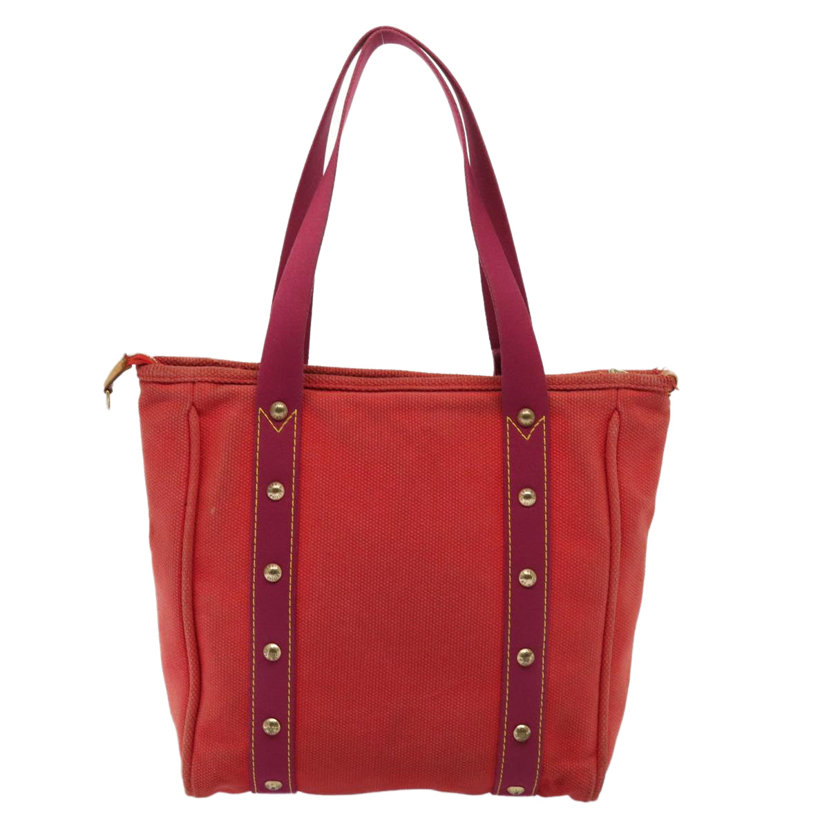 LOUIS VUITTON Cabas MM Antigua Tote Bag Rouge M40034 LV Auth 80003
