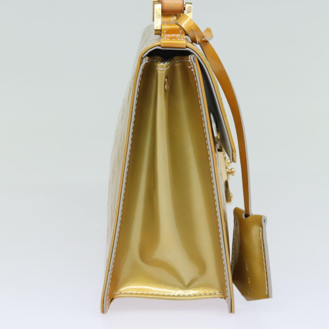 LOUIS VUITTON Monogram Vernis Spring Street Hand Bag Gris M91029 LV Auth 80054