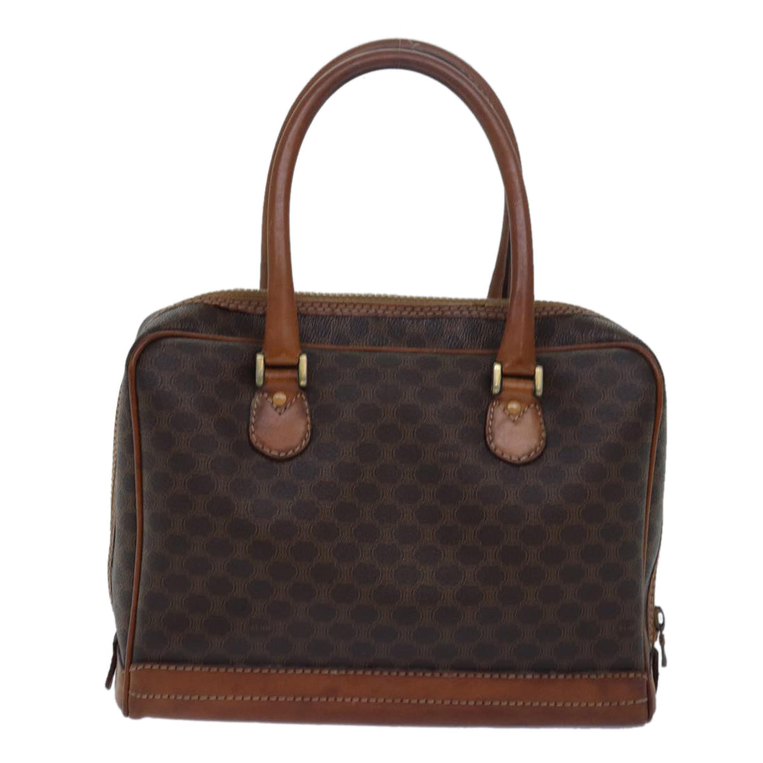 CELINE Macadam Canvas Hand Bag Brown Auth 80058