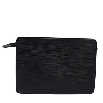 LOUIS VUITTON Epi Pochette Homme Clutch Bag Black Noir M52522 LV Auth 80290