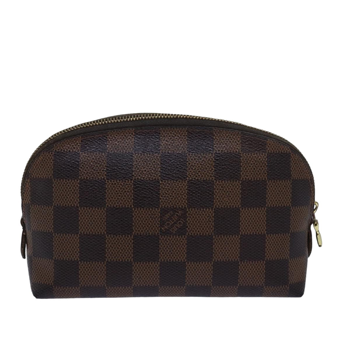 LOUIS VUITTON Damier Ebene Pochette Cosmetic PM Pouch N47516 LV Auth 80308