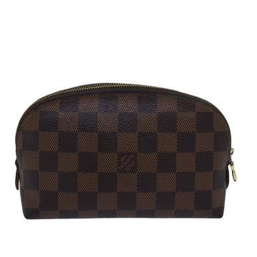LOUIS VUITTON Damier Ebene Pochette Cosmetic PM Pouch N47516 LV Auth 80308
