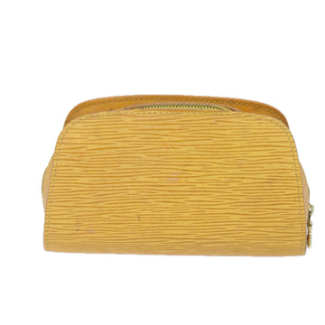 LOUIS VUITTON Epi Dauphine PM Pouch Yellow M48449 LV Auth 80312