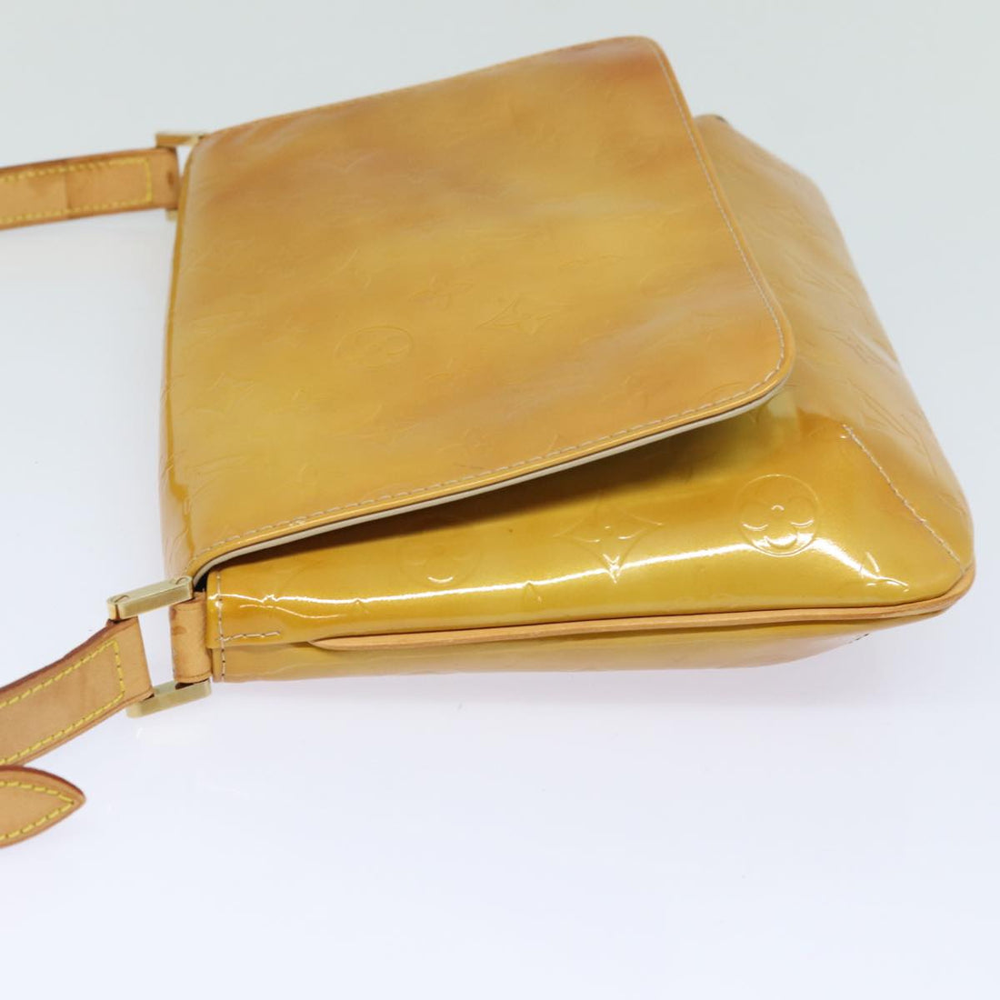 LOUIS VUITTON Monogram Vernis Thompson Street Bag Beige M91301 LV Auth 80343