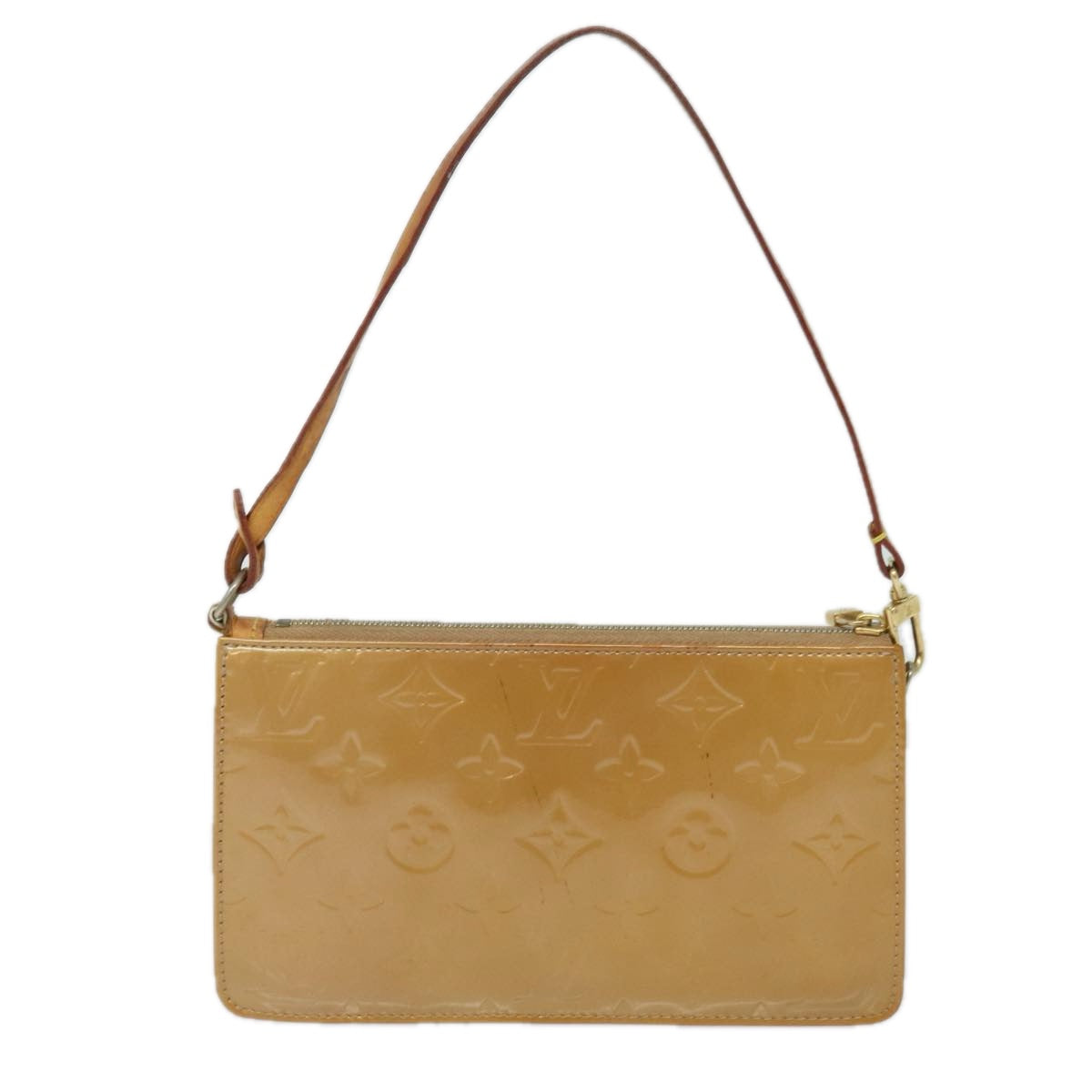 LOUIS VUITTON Monogram Vernis Lexington Accessory Pouch Beige M91010 Auth 80487