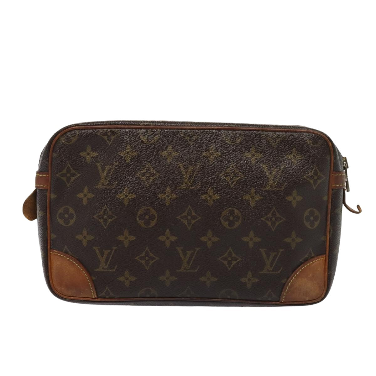 LOUIS VUITTON Monogram Compiegne 28 Clutch Bag M51845 LV Auth 80515