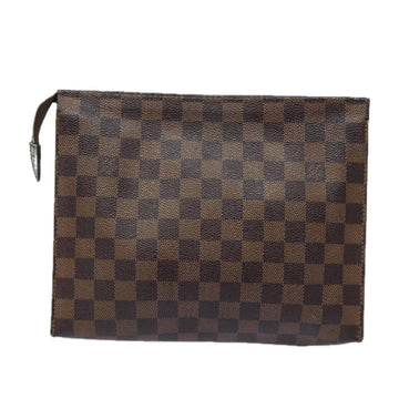 LOUIS VUITTON Damier Ebene Poche Toilette 26 Pouch N47543 LV Auth 80728