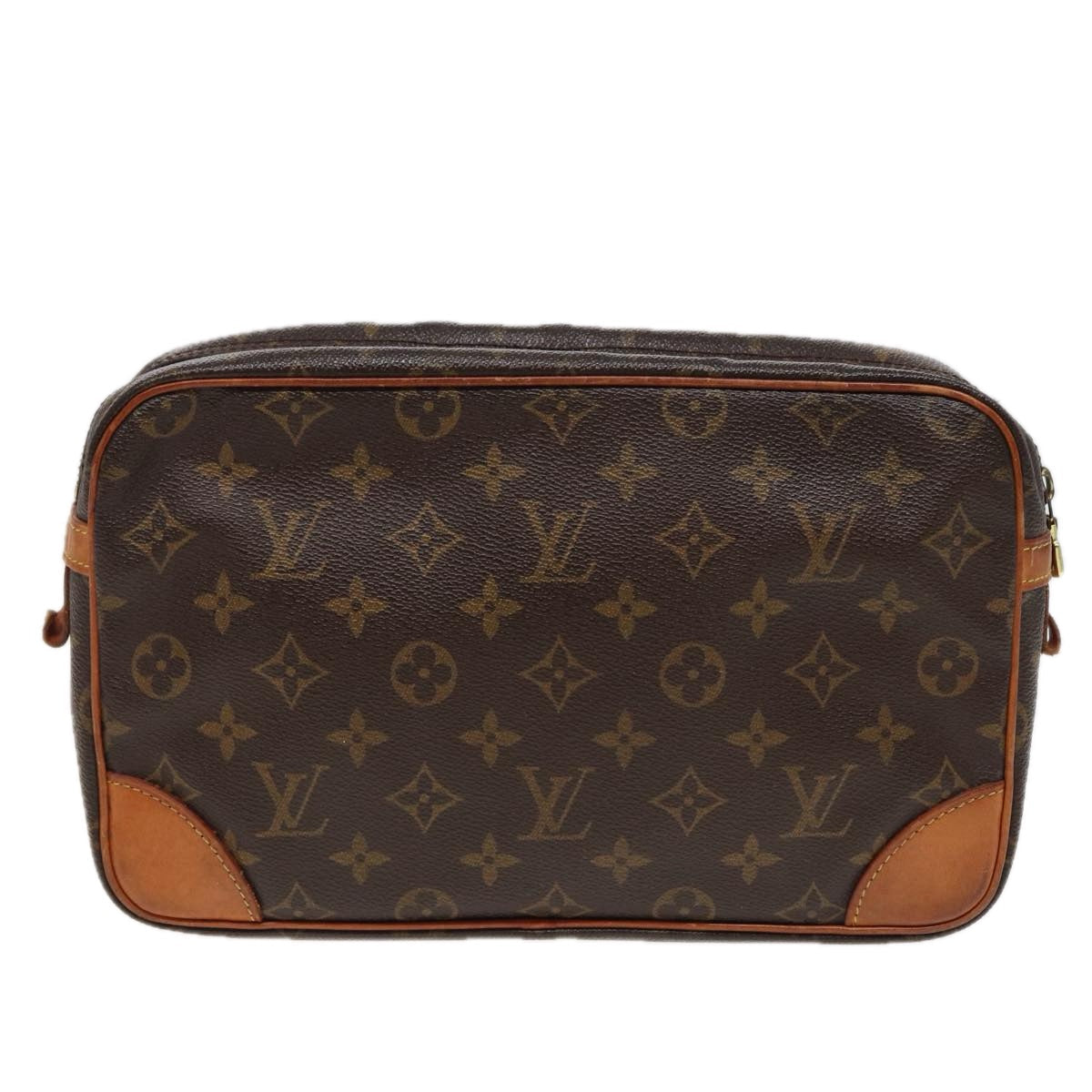 LOUIS VUITTON Monogram Compiegne 28 Clutch Bag M51845 LV Auth 80920