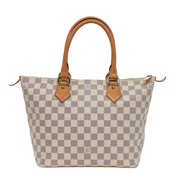 LOUIS VUITTON Damier Azur Saleya PM Tote Bag N51186 LV Auth 80985