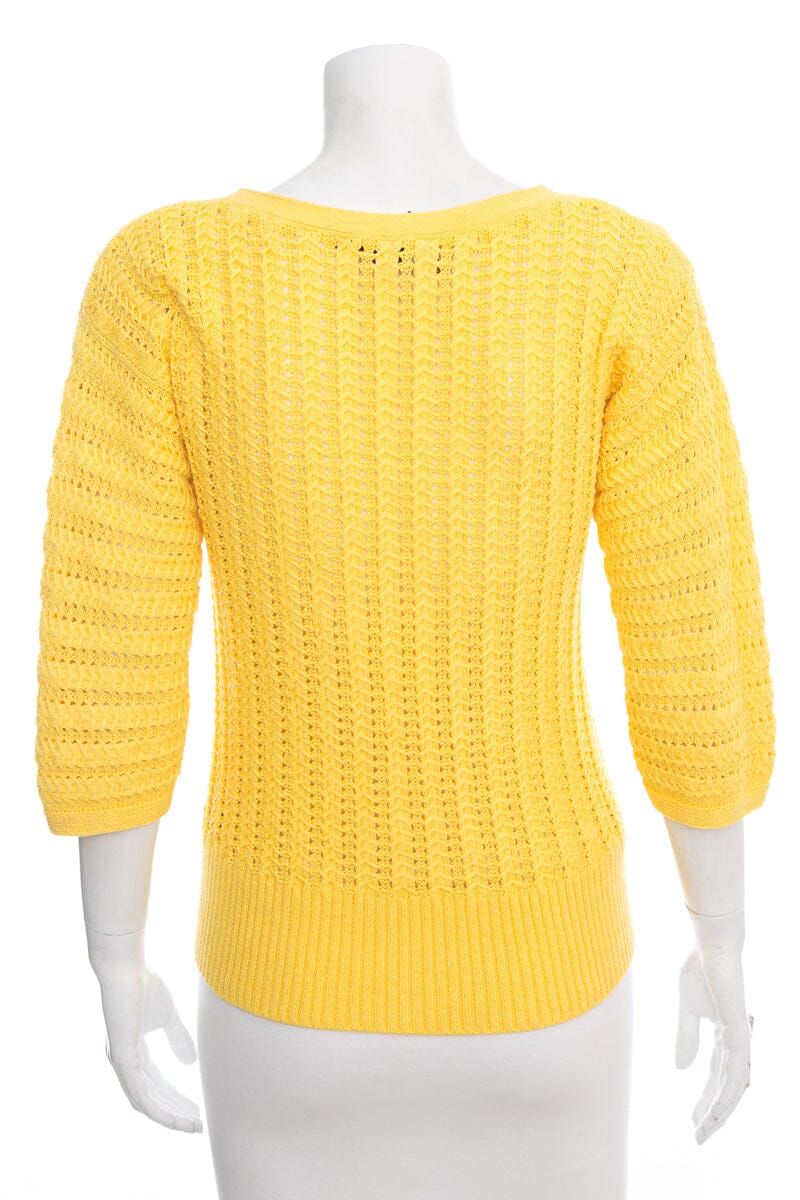 ST.JOHN Yellow Knit Sweater SZ P
