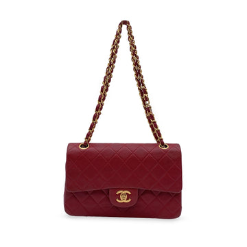 Chanel Vintage Red Quilted Timeless Classic Small 2.55 Bag 23 Cm