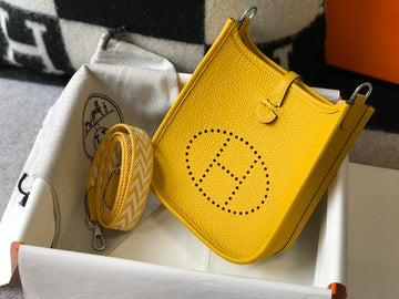 HM Evelyne 16 Amazone Bag Yellow With Silver-Toned Hardware For Womtlm, Shoulder And Crossbody Bags 6.3in/16cm
