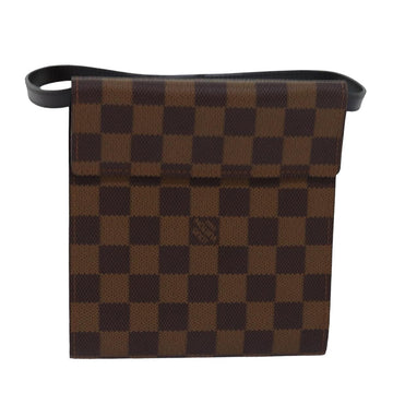 LOUIS VUITTON Damier Ebene CD Holder Pouch N62935 LV Auth 81021