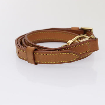 LOUIS VUITTON Adjustable Shoulder Strap Leather 36.6"-43.7" Beige Auth 81149