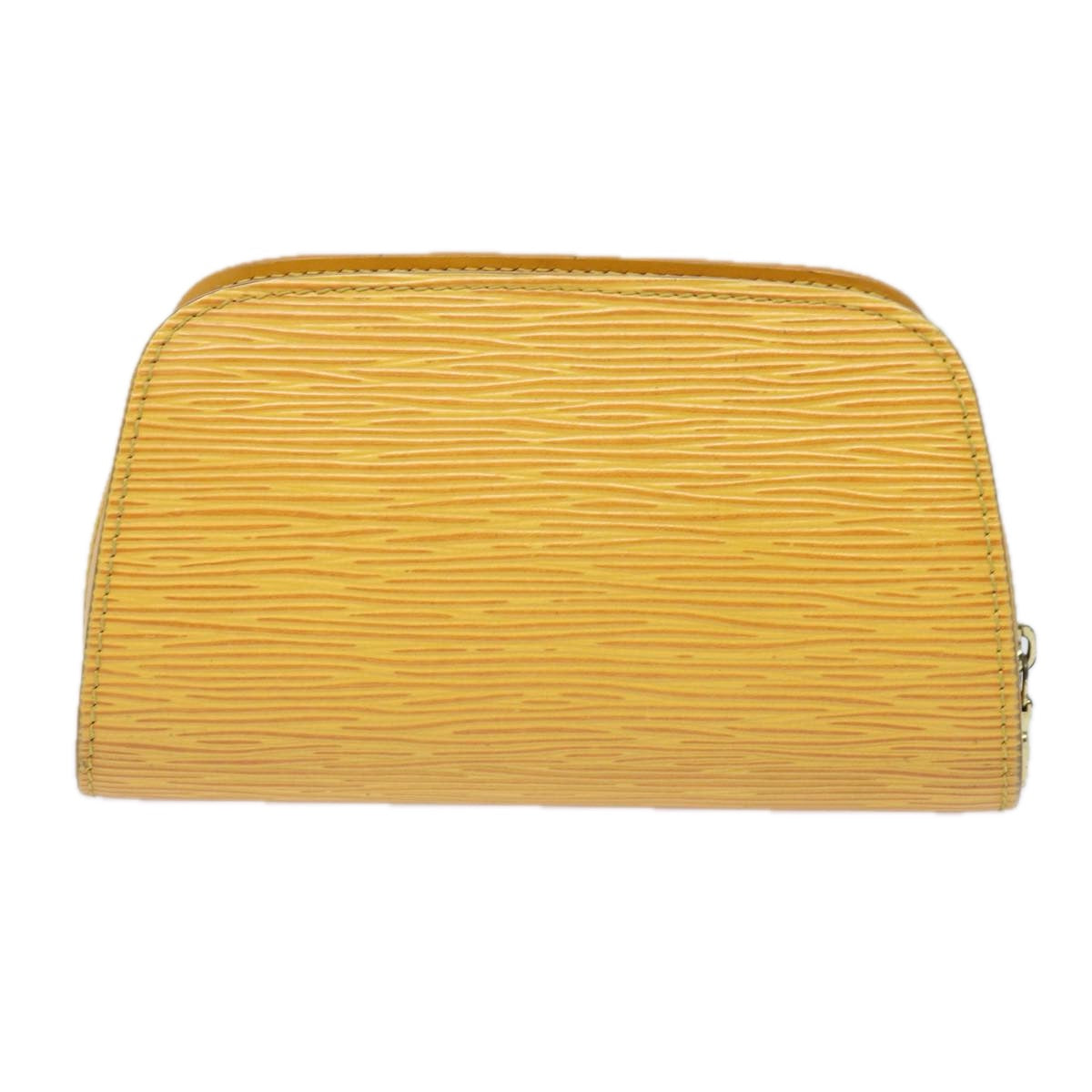 LOUIS VUITTON Epi Dauphine PM Pouch Yellow M48449 LV Auth 81224