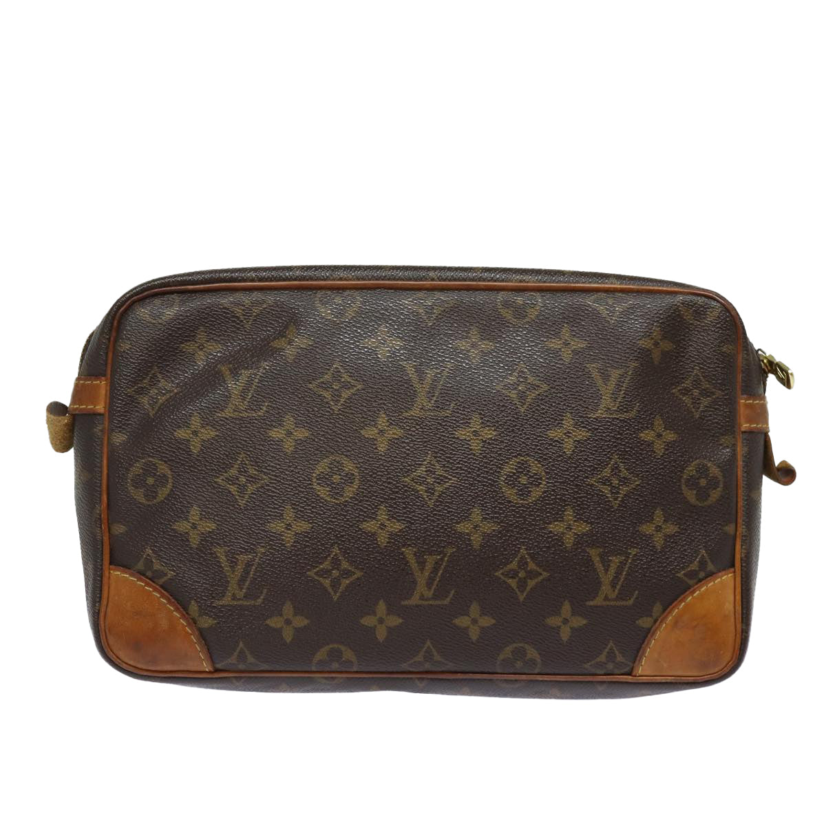 LOUIS VUITTON Monogram Compiegne 28 Clutch Bag M51845 LV Auth 81234