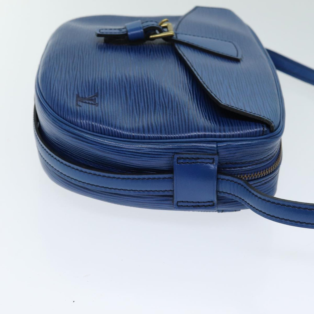 LOUIS VUITTON Epi June Feuille Shoulder Bag Blue M52155 LV Auth 81257