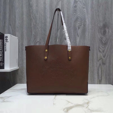 BB Small Embossed Crest Tote Brown For Womtlm, Bags 13.8in/35cm