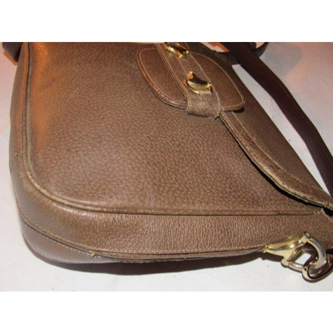 Gucci Horsebit W Envelope Top Clasp Brown Leather Shoulder Bag