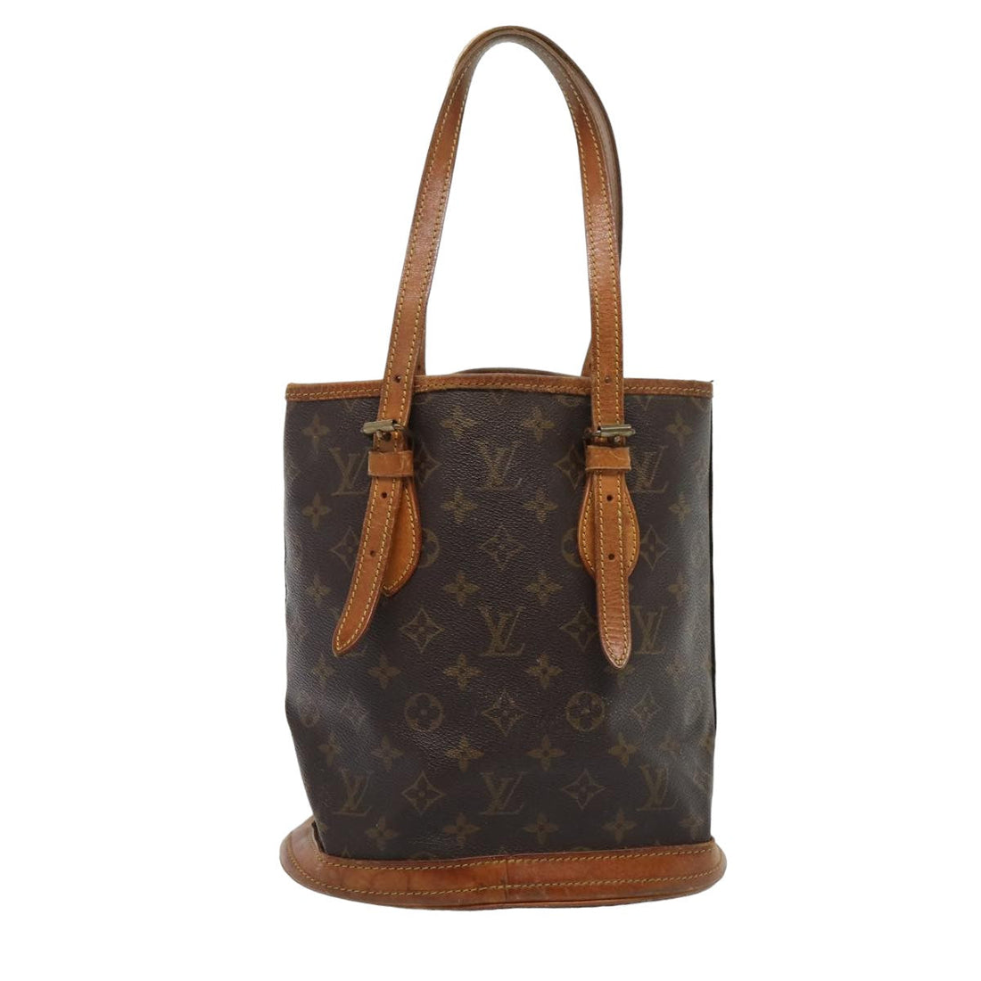 LOUIS VUITTON Monogram Bucket PM Shoulder Bag M42238 LV Auth 81344