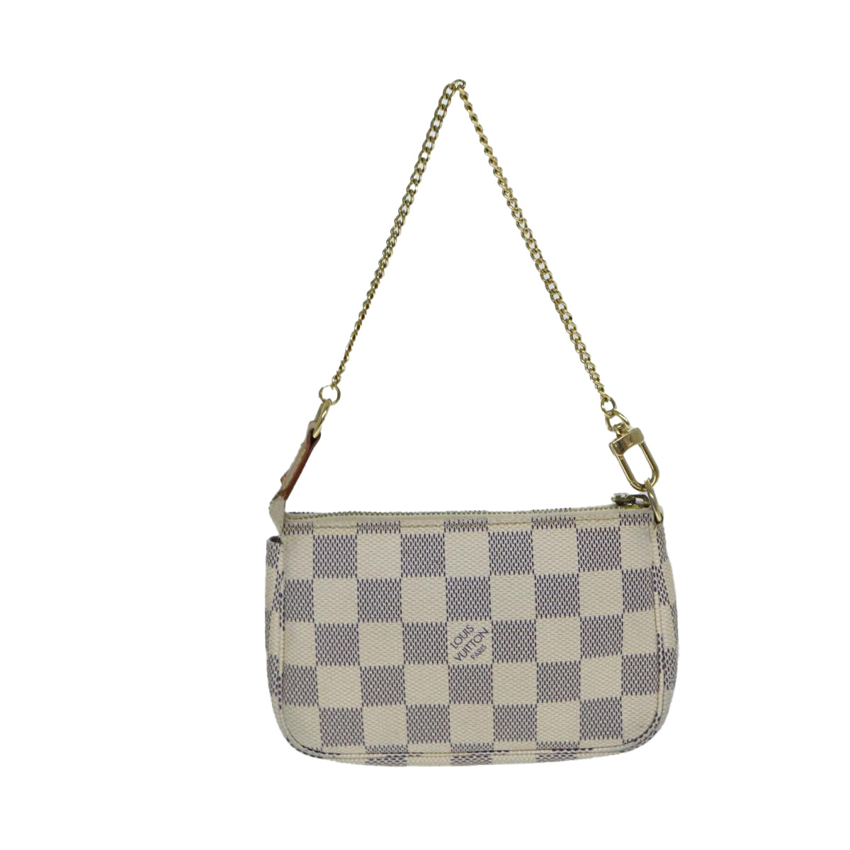 LOUIS VUITTON Damier Azur Mini Pochette Accessoires Pouch N63005 LV Auth 81483