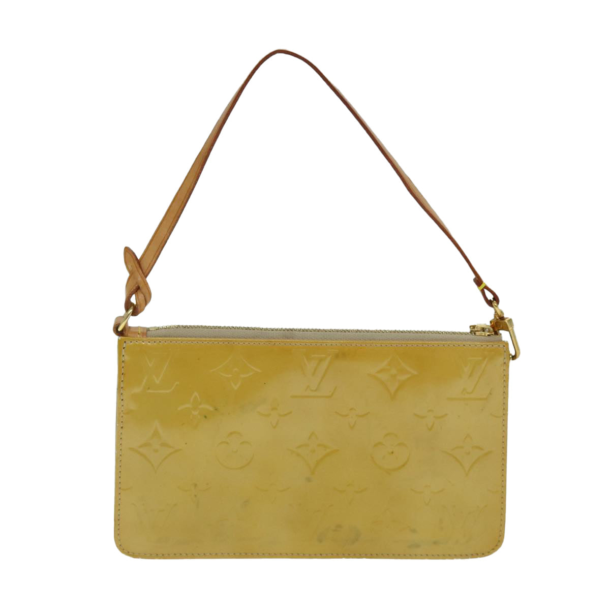 LOUIS VUITTON Monogram Vernis Lexington Accessory Pouch Beige M91010 Auth 81488