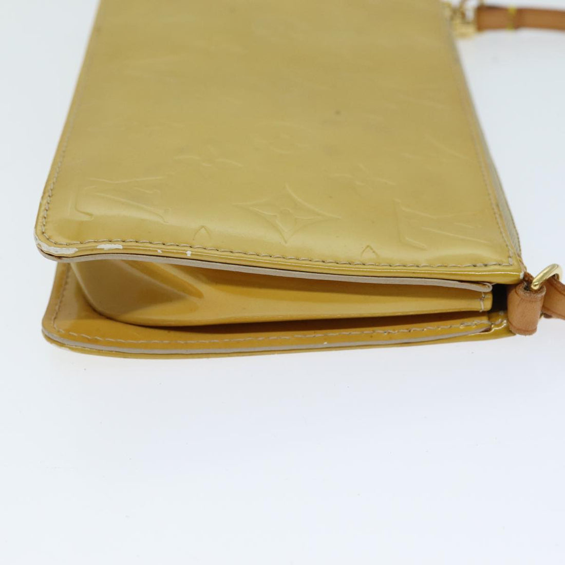 LOUIS VUITTON Monogram Vernis Lexington Accessory Pouch Beige M91010 Auth 81488