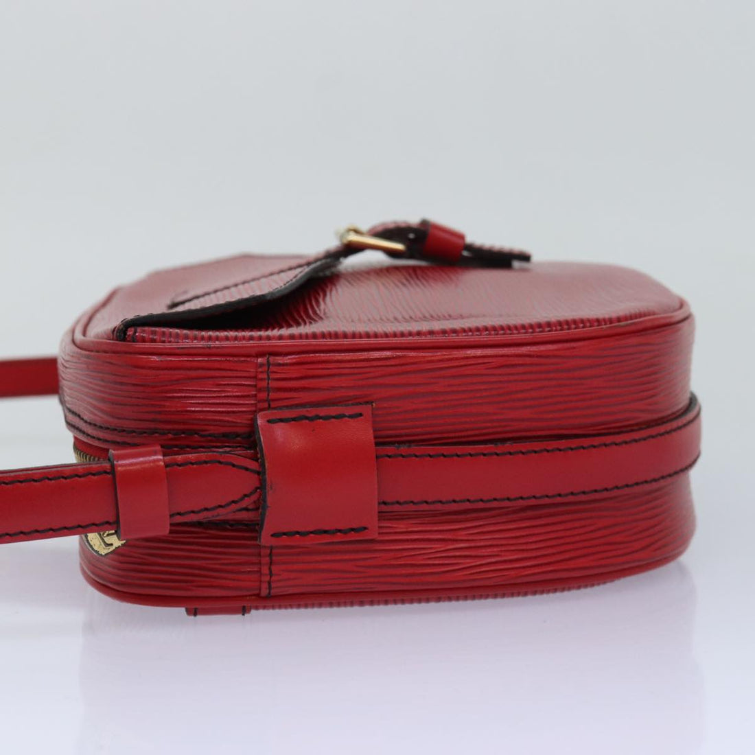 LOUIS VUITTON Epi Jeune Fille MM Shoulder Bag Red M52157 LV Auth 81537