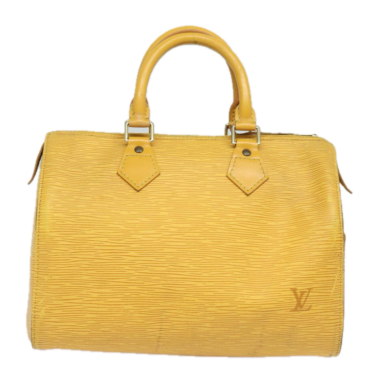 LOUIS VUITTON Epi Speedy 25 Hand Bag Tassili Yellow M43019 LV Auth 81569