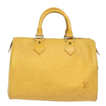 LOUIS VUITTON Epi Speedy 25 Hand Bag Tassili Yellow M43019 LV Auth 81569