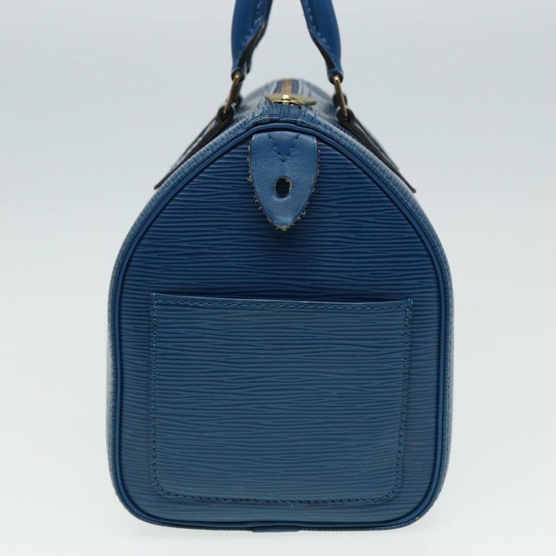 LOUIS VUITTON Epi Speedy 25 Hand Bag Toledo Blue M43015 LV Auth 81578
