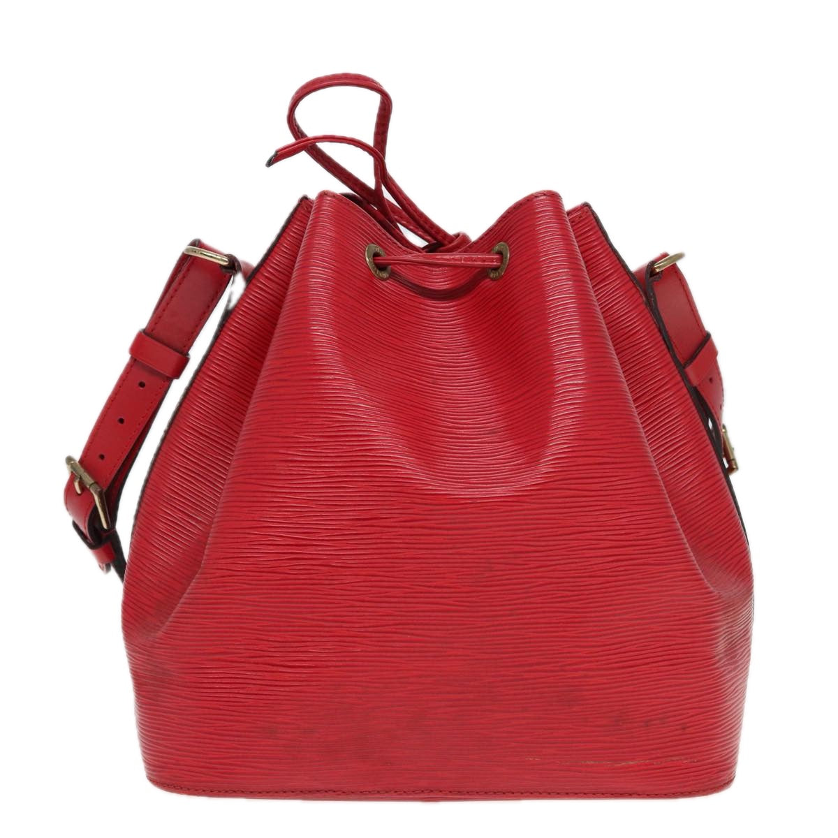 LOUIS VUITTON Epi Petit Noe Shoulder Bag Red M44107 LV Auth 81588