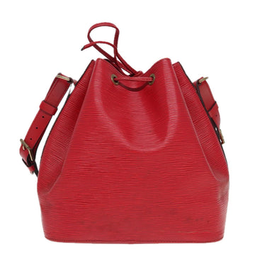 LOUIS VUITTON Epi Petit Noe Shoulder Bag Red M44107 LV Auth 81588