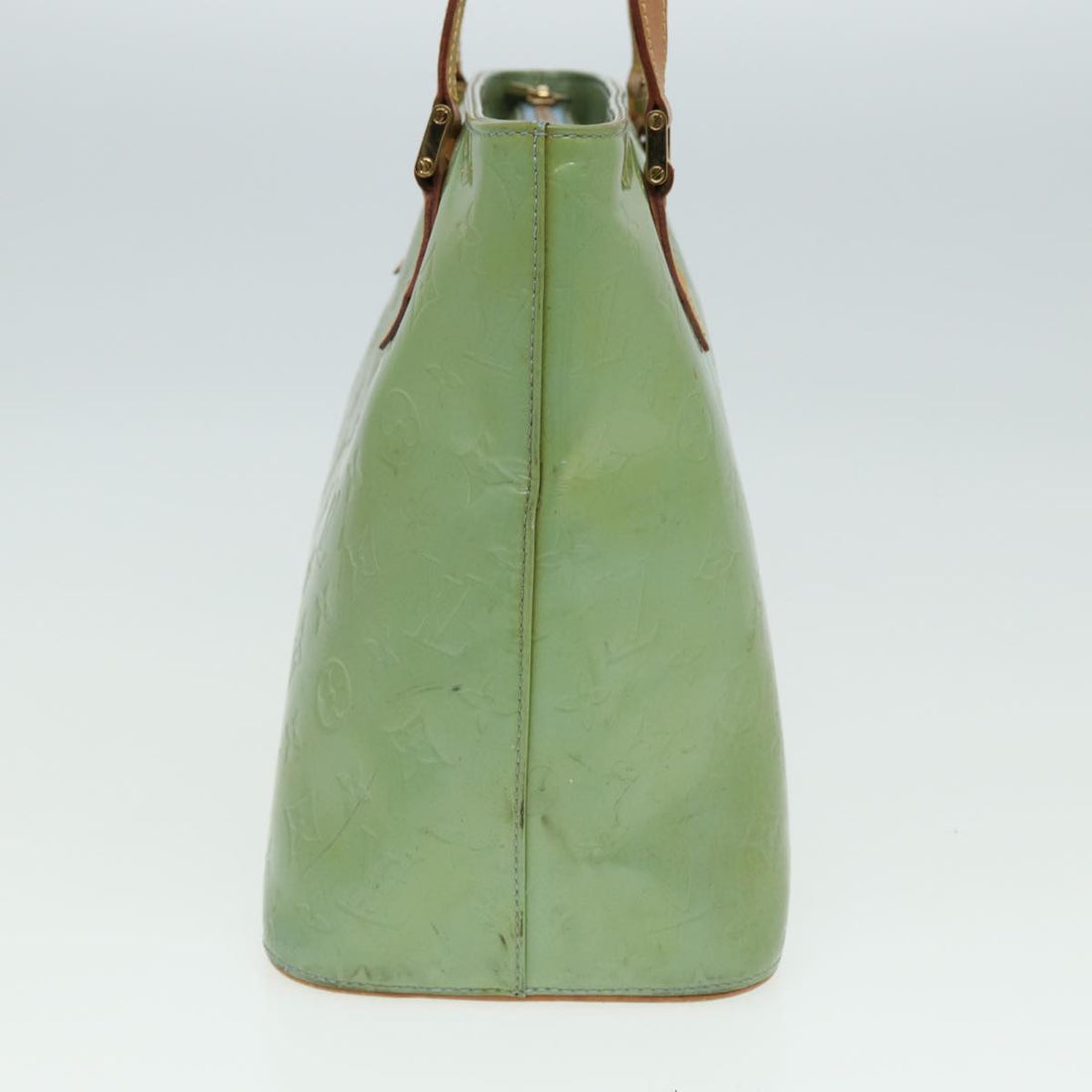 LOUIS VUITTON Monogram Vernis Houston Hand Bag Baby Blue M91005 LV Auth 81903