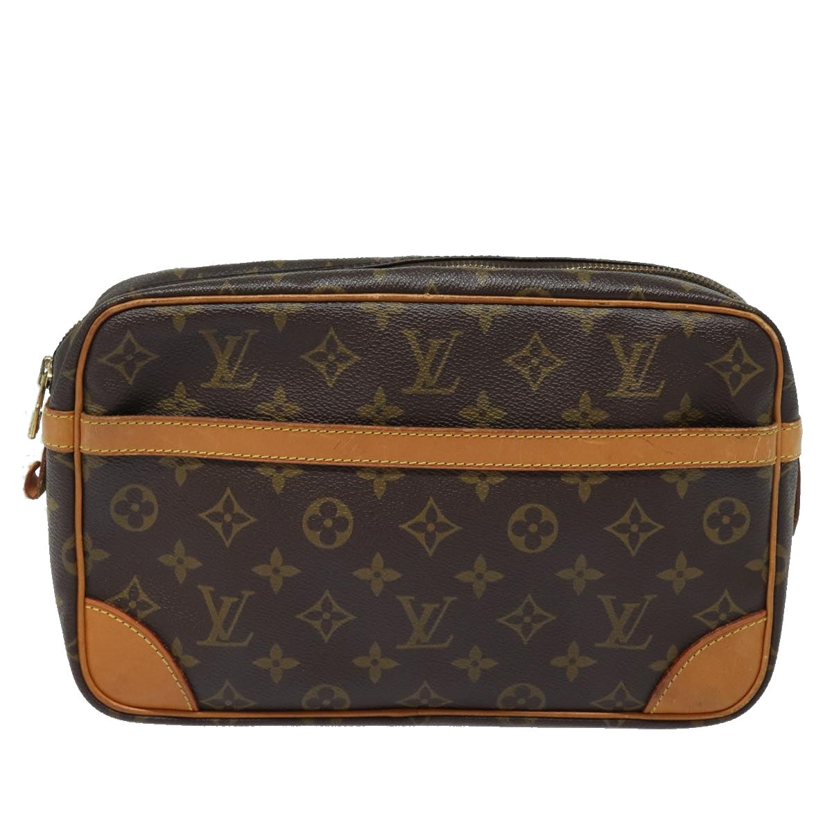 LOUIS VUITTON Monogram Compiegne 28 Clutch Bag M51845 LV Auth 81943