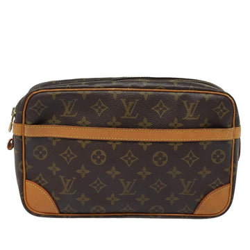 LOUIS VUITTON Monogram Compiegne 28 Clutch Bag M51845 LV Auth 81943