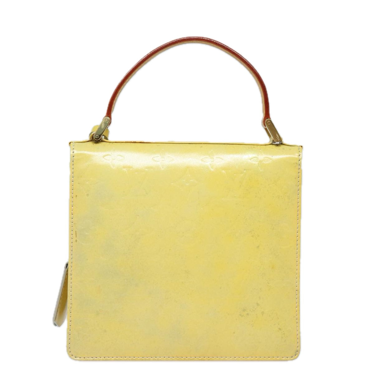 LOUIS VUITTON Monogram Vernis Spring Street Hand Bag Gris M91029 LV Auth 81950