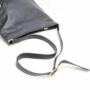 Gucci Vintage Navy Blue Leather With Dimensional Navy Diagonal Stripes Hobo Bag