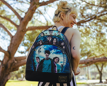 LOUNGEFLY Harry Potter Trilogy Series 2 Triple Pocket Double Strap Shoulder Bag