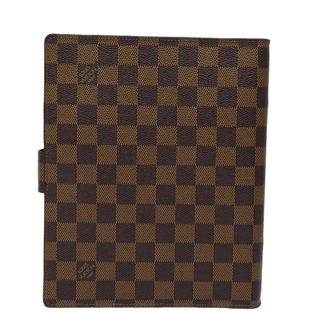 LOUIS VUITTON Damier Ebene Agenda GM Day Planner Cover R20107 LV Auth 82034