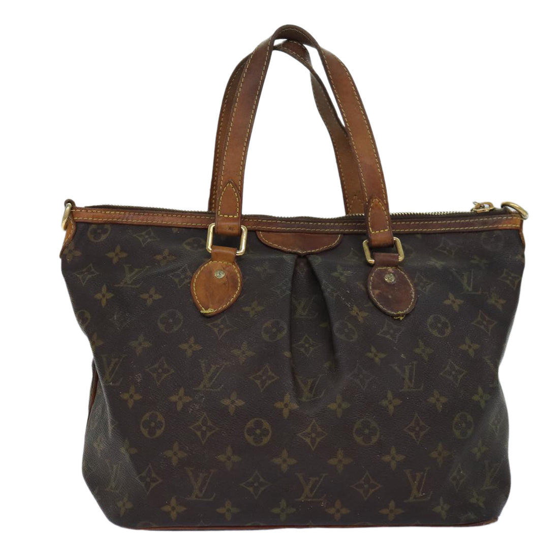 LOUIS VUITTON Monogram Palermo PM Tote Bag M40145 LV Auth 82039