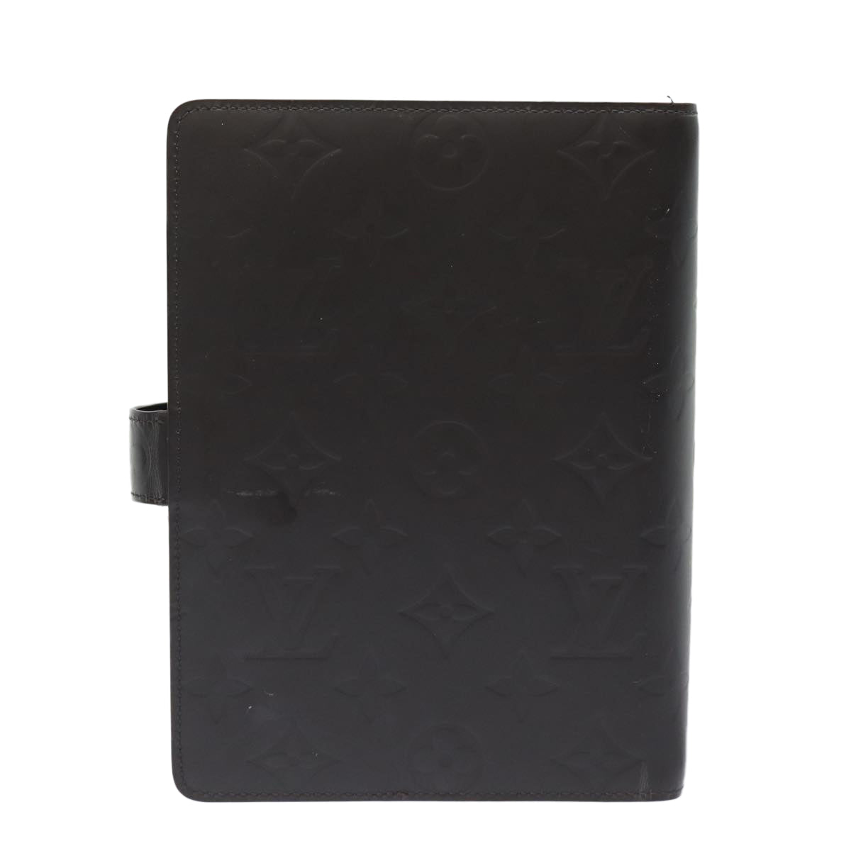 LOUIS VUITTON Monogram Mat Agenda MM Day Planner Cover Brown R20925 Auth 82204