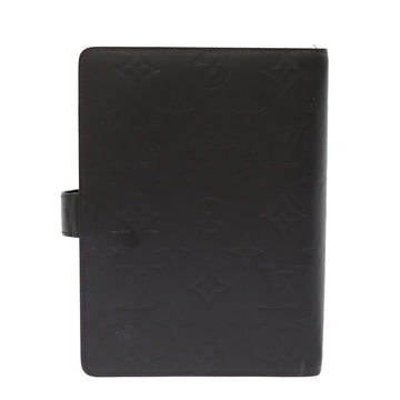 LOUIS VUITTON Monogram Mat Agenda MM Day Planner Cover Brown R20925 Auth 82204